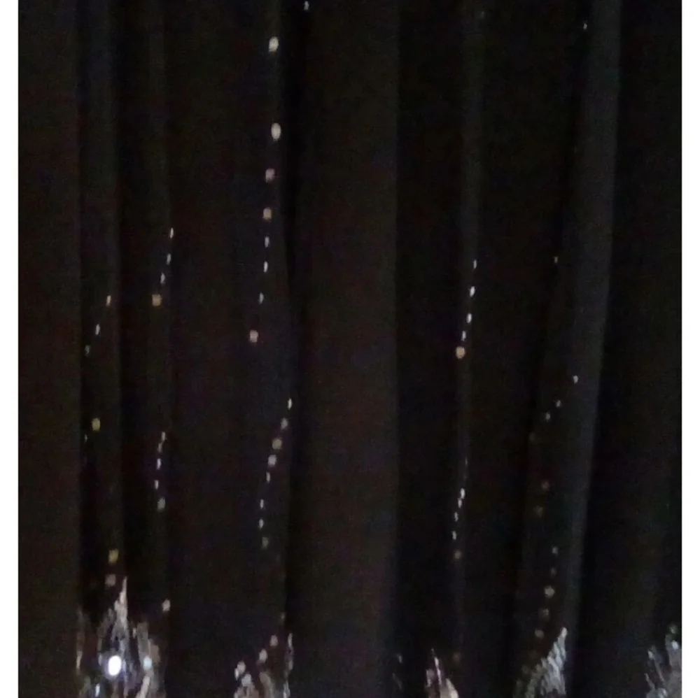 Black Full Skirt With Sequins ,size 6